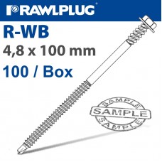 WB SELF-DRILLING SCREW FOR STEEL WITH DOUBLE THREAD BOX OF 100